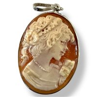 Anhänger Mandile 1922 Dame Cammei  in Silber Conchiglia 2MCICM149